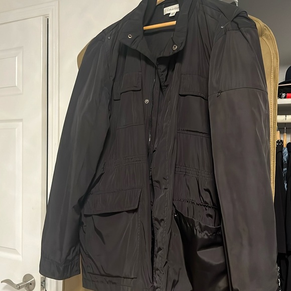 Calvin Klein mens jacket xl satin black - Picture 1 of 7